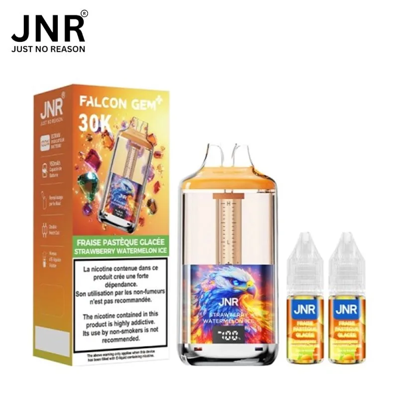 Puff JNR Falcon Gem 30K – Strawberry Watermelon Ice (Fraise Pastèque Glacée) eliquide-pas-cher.fr Puff JNR Falcon Gem 30K – Strawberry Watermelon Ice (Fraise Pastèque Glacée)