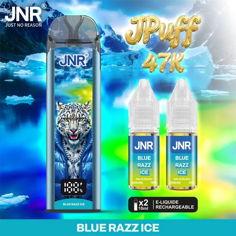Puff JNR JPuff 47K – Blue Razz Ice (Framboise Bleue Glacée) eliquide-pas-cher.fr Puff JNR JPuff 47K – Blue Razz Ice (Framboise Bleue Glacée)