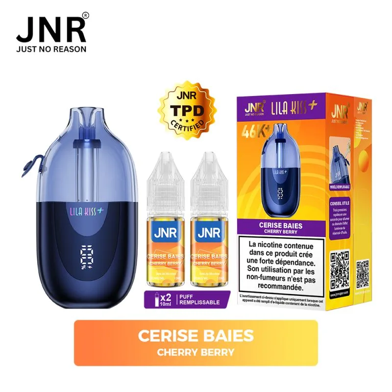 Puff JNR Lila Kiss 46K – Cherry Berry (Cerise Fruits Rouges) eliquide-pas-cher.fr Puff JNR Lila Kiss 46K – Cherry Berry (Cerise Fruits Rouges)
