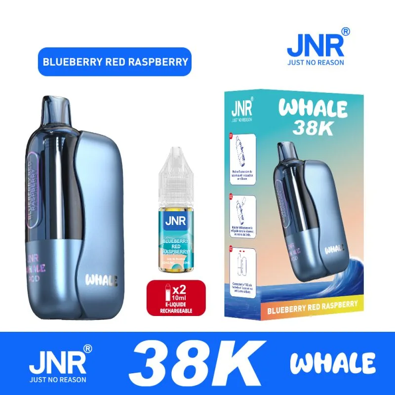Puff JNR Whale 38K – Blueberry Red Raspberry (Myrtille Framboise) eliquide-pas-cher.fr Puff JNR Whale 38K – Blueberry Red Raspberry (Myrtille Framboise)